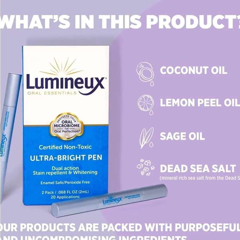 Lumineux Ultra-Bright Dual‎ Action Stain Repellent & Whitening Pen- 2PK